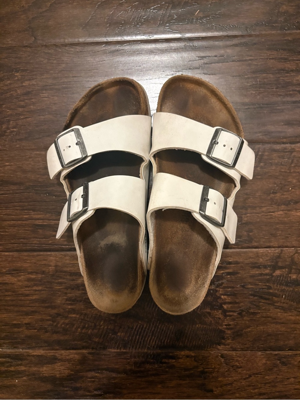 Women’s white Birkenstocks size 38
